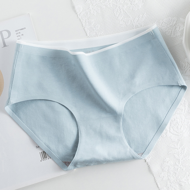 Ropa interior de mujer nueva de una pieza de algodón cintura media más tamaño calzoncillos de mujer ropa interior antibacteriana de color sólido para estudiantes