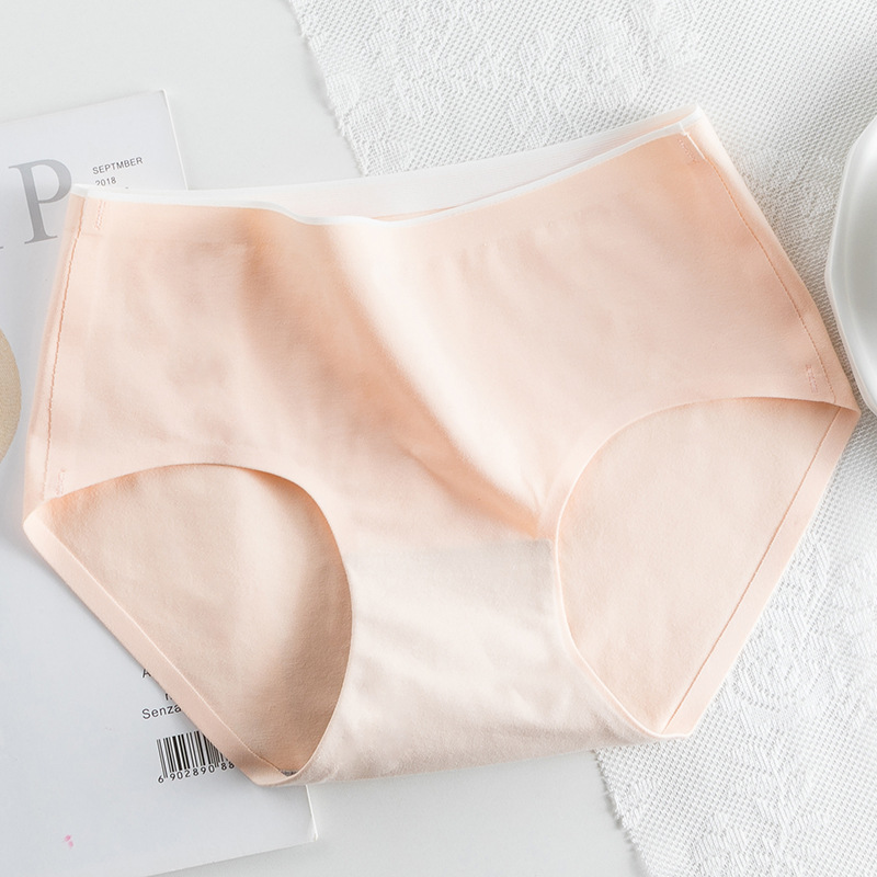 Ropa interior de mujer nueva de una pieza de algodón cintura media más tamaño calzoncillos de mujer ropa interior antibacteriana de color sólido para estudiantes