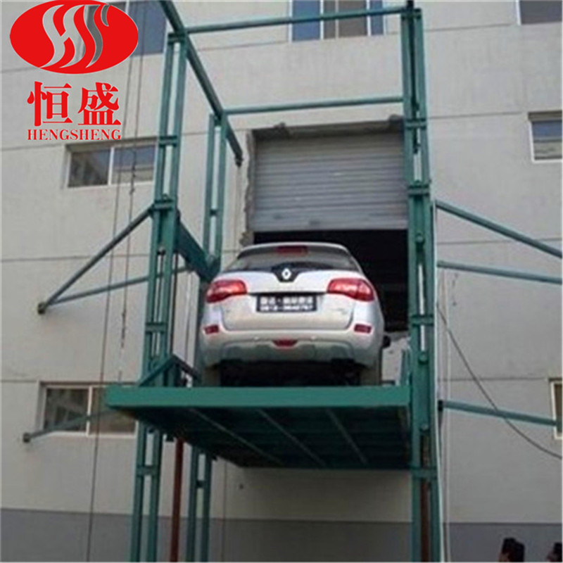 恒盛导轨式液压升降货梯厂家 车间厂房楼层间垂直上下运送升降机