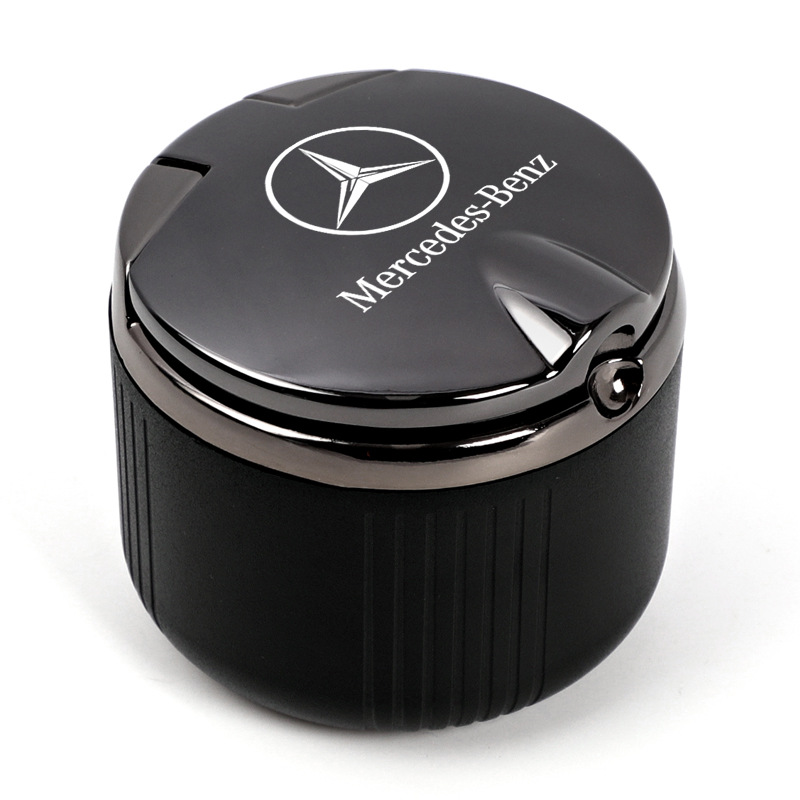 Mercedes-Benz – Car ashtray with Mercedes-Benz - black-mirror-lid