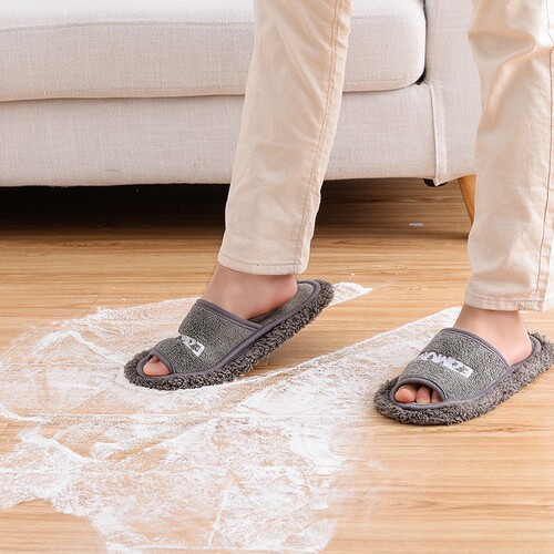 Protect wooden floor mute slippers cross-border Korea and Japan removable bottom floor wiping slippers lazy home slippers
