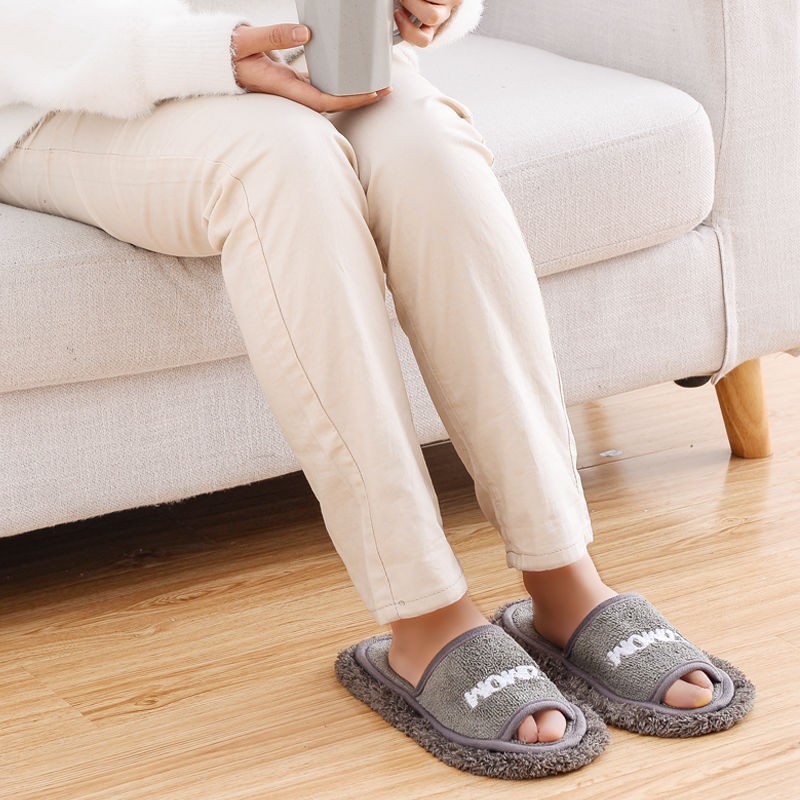Protect wooden floor mute slippers cross-border Korea and Japan removable bottom floor wiping slippers lazy home slippers