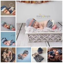 影楼儿童摄影服装新生儿卡通毛衣套装 手工毛线编织婴儿拍照套装