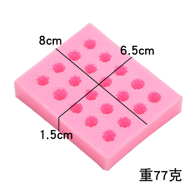 3D mini fresa forma pastel decoración chocolate fondant molde de silicona epoxi caja del teléfono Decoración