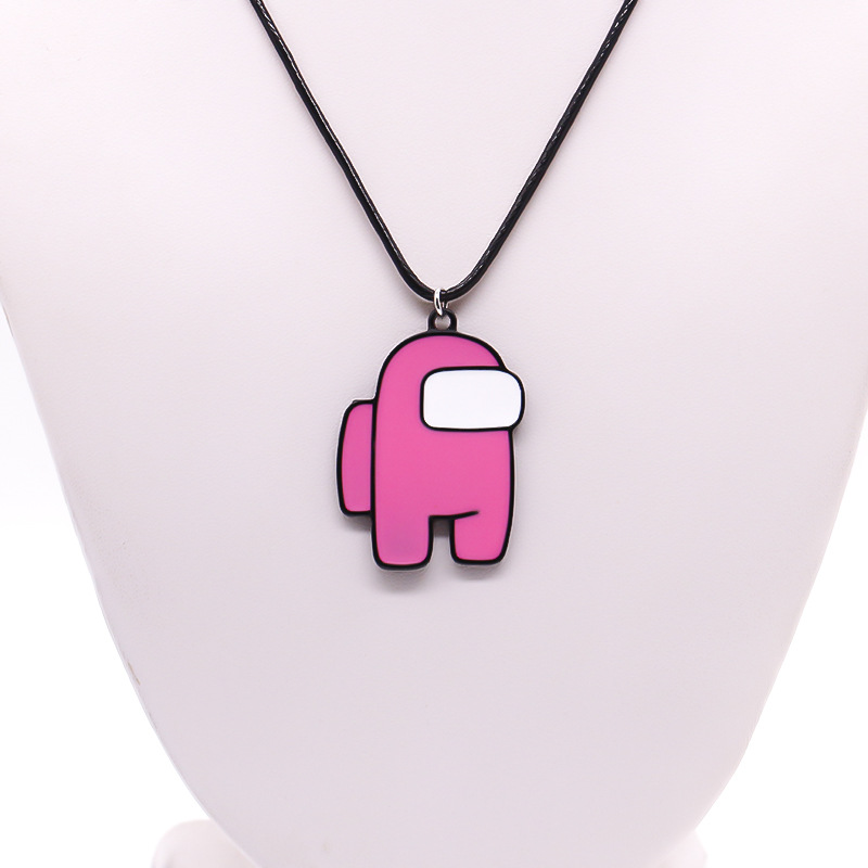 Collar-transfronterizo nuevo Entre nosotros juego espacio Hombre Lobo nos matan alrededor de esmalte COLLAR COLGANTE