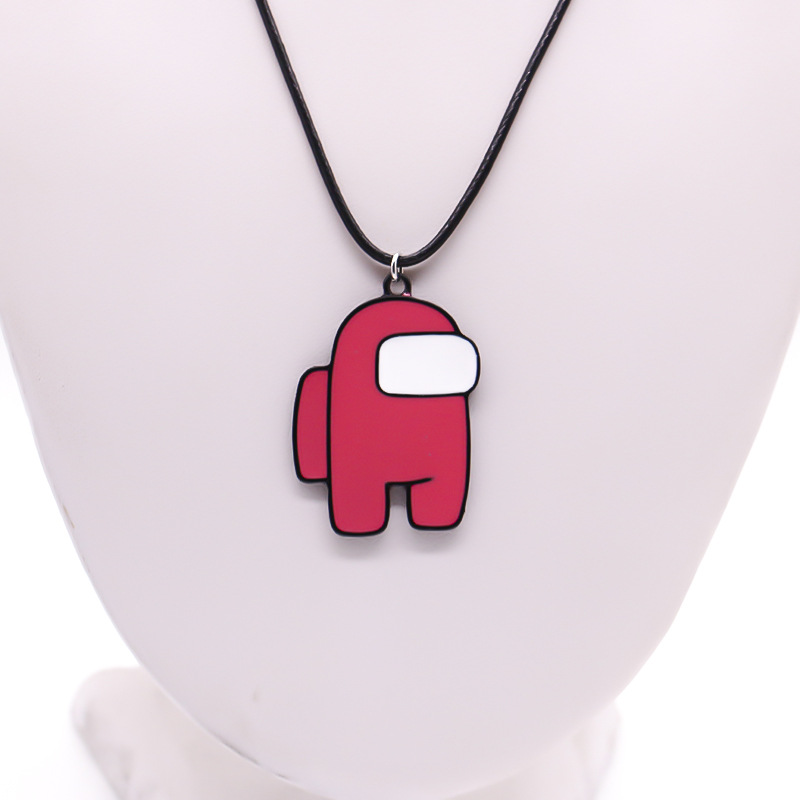 Collar-transfronterizo nuevo Entre nosotros juego espacio Hombre Lobo nos matan alrededor de esmalte COLLAR COLGANTE