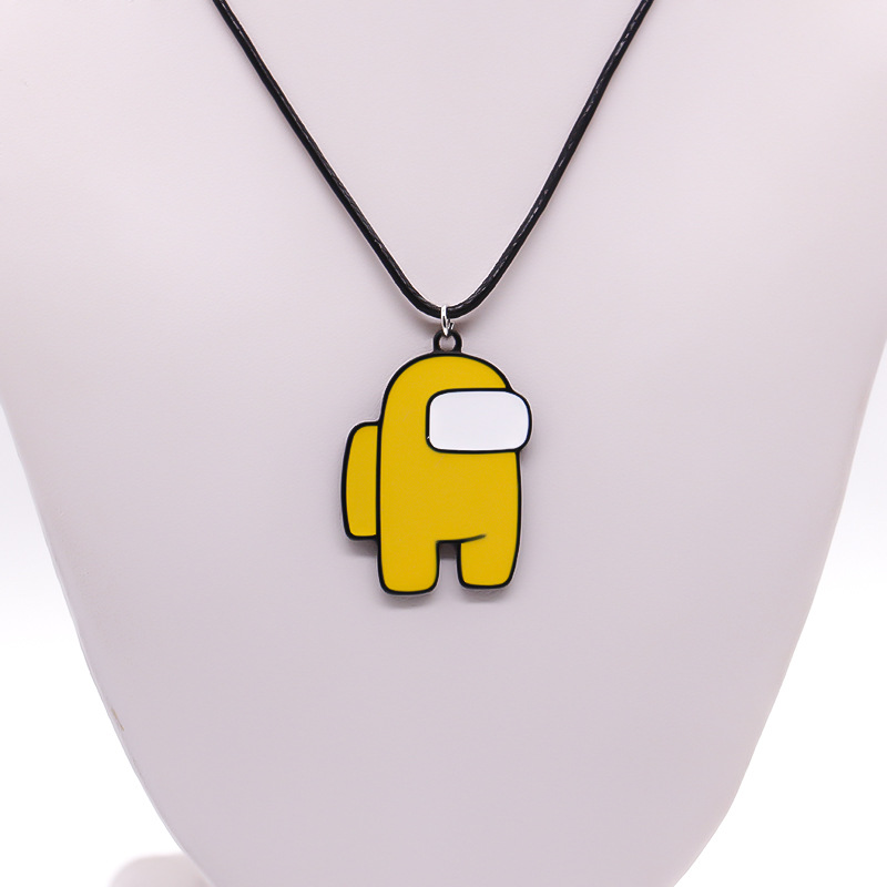 Collar-transfronterizo nuevo Entre nosotros juego espacio Hombre Lobo nos matan alrededor de esmalte COLLAR COLGANTE