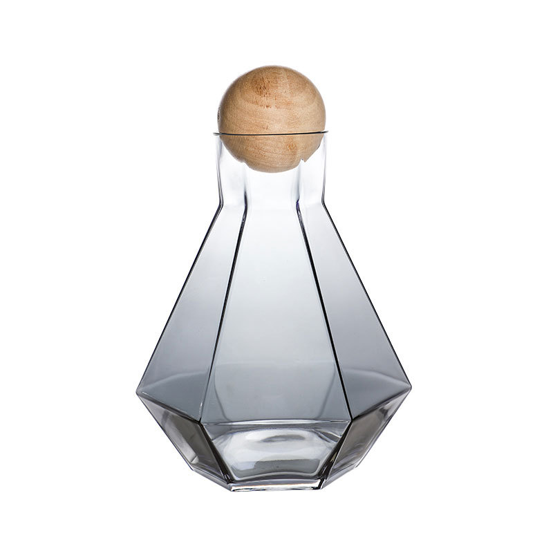 Nordic ins vidrio diamante botella de agua fría creativa botella de agua fría jugo frío blanco abierto olla de gran capacidad taza de agua fría