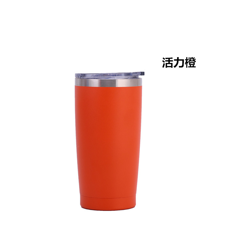 Amazon 20oz coche taza de coche de gran capacidad helado taza de vacío de doble capa de acero inoxidable cerveza paja taza de vacío