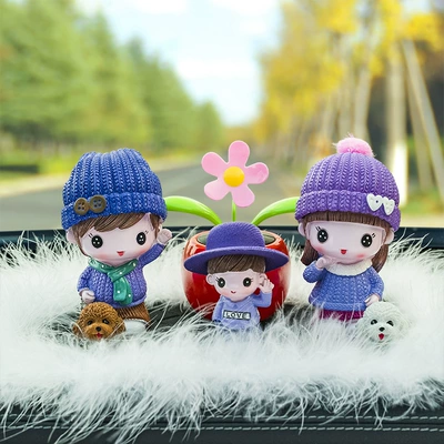 Sunflower Decoration Car Decoration, Car ornaments - scarf-couple-lele-round-hat-red-sun-flower-big-feather