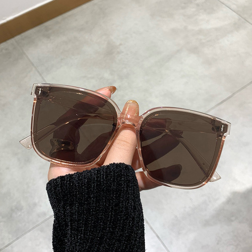 Jiaqi Sunglasses Women's  New Street Photography Large Square Sunglasses Men's Trendy Driving Anti-UV Glasses Frid