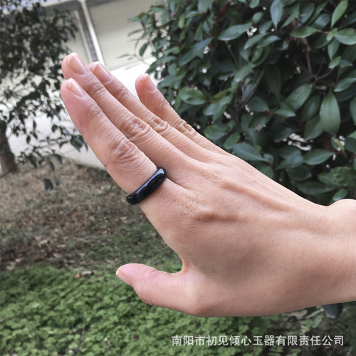Factory Price Round Black White Red Green Blue Rose Red Agate Ring for Women Gray Purple Agate Ring Ring Fashion