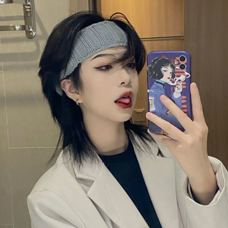 Peluca japonesa zapatillas de cola de lobo mullet head cos zhengtai hombres y mujeres jóvenes pueden usar esponjoso guapo pelo corto fabricante en stock