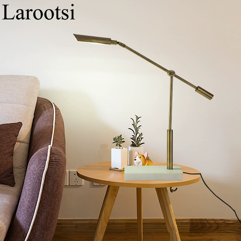 LED-дизайн настольной лампы для гостиной, креативный ретро для чтения