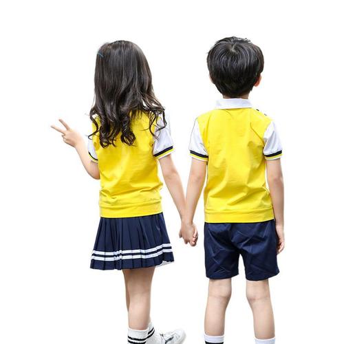 Summer school uniforms, kindergarten uniforms, summer clothes, new college style primary school uniforms, children's sportswear two-piece set