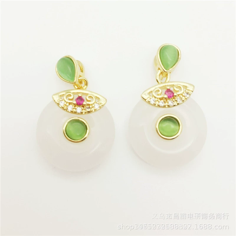 Микро-Инкрустация медным покрытием из настоящего золота 18 карат безопасная Пряжка Кулон Ювелирные Изделия Простые модные Универсальные ювелирные аксессуары DIY материалы ручной работы