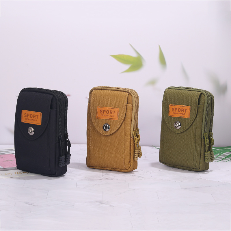 Hot-Selling Multifunctional Men's Mobile Phone Bag for Construction Site Work Portable Waist Bag Vertical Business Coin Purse Wholesale Supply