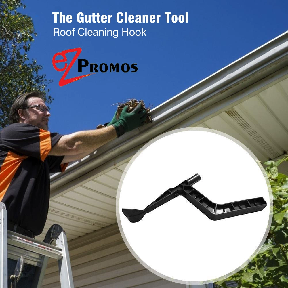 Очиститель желоба Инструмент подметания листьев Инструмент для очистки желоба крюк на крыше Ложка для очистки