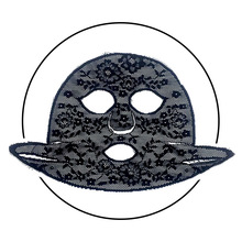 黑色性感蕾丝提拉面膜布 一次性提拉面膜纸 品牌同款膜布