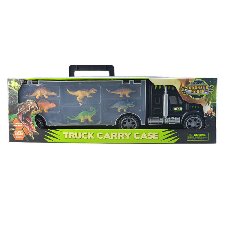 Maleta de almacenamiento para niños 851-A versión en inglés dinosaurio transportador contenedor remolque transfronterizo juguetes al por mayor