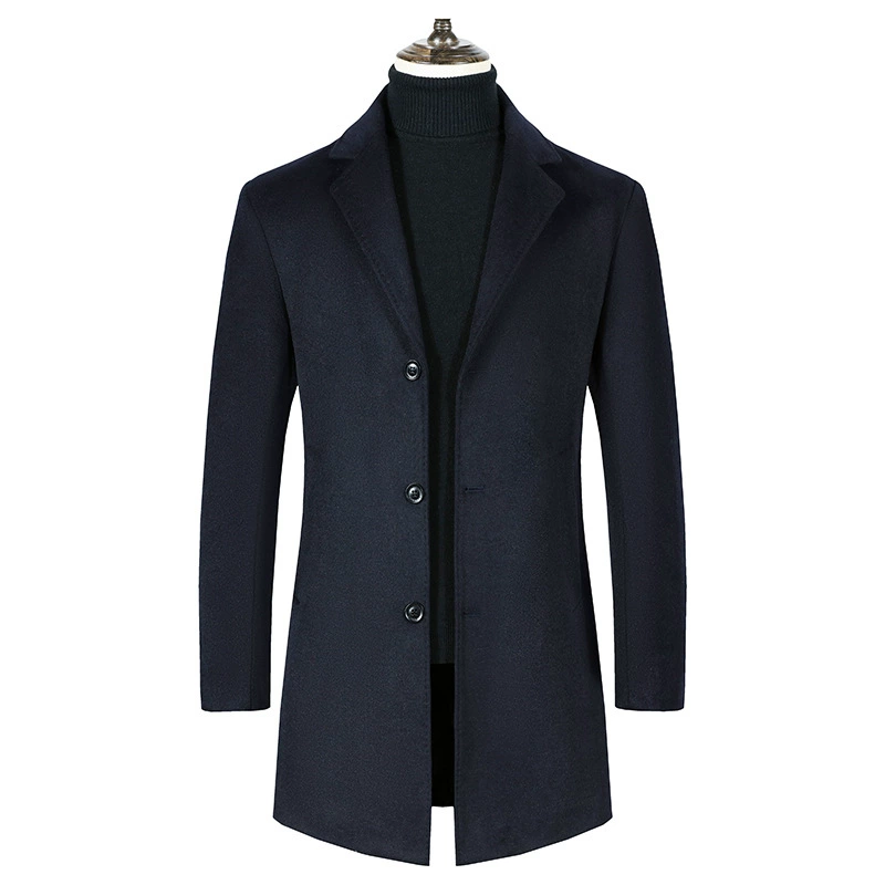 Специальная цена, оптовая цена от производителя: мужское длинное шерстяное пальто, зимнее пальто средней длины, теплая шерстяная одежда для мужчин (для пап)