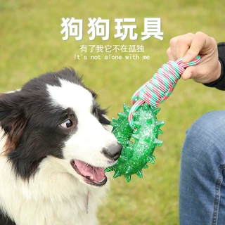 狗咬刺圈玩具耐咬磨牙结绳大刺圈宠物玩具 狗狗互动玩具宠物用品