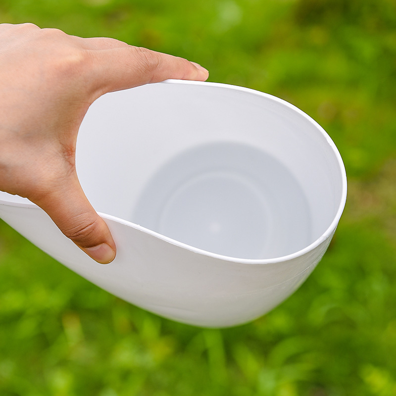 Lazy Pot absorción automática de agua imitación cerámica maceta de plástico verde planta hidropónica gran olla de resina blanco y negro huevos de dinosaurio color