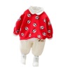 Children's set suitable for men and women, cartoon top, overall, autumn, children's clothing, Korean style