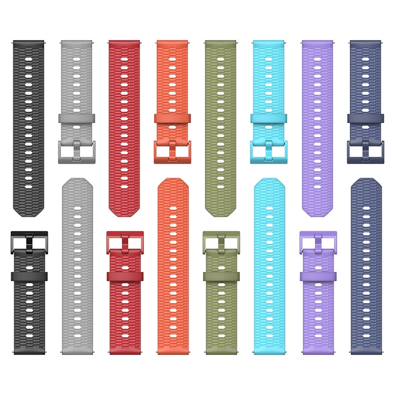Ремешок для часов совместим с Huami и Amazfit, 20 мм или 22 мм, силикон и фактурные варианты