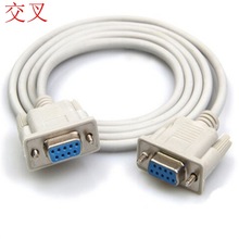 3米9孔对9孔串口线 DB9母对母串口线 交叉 RS232串口线 DB9九母线