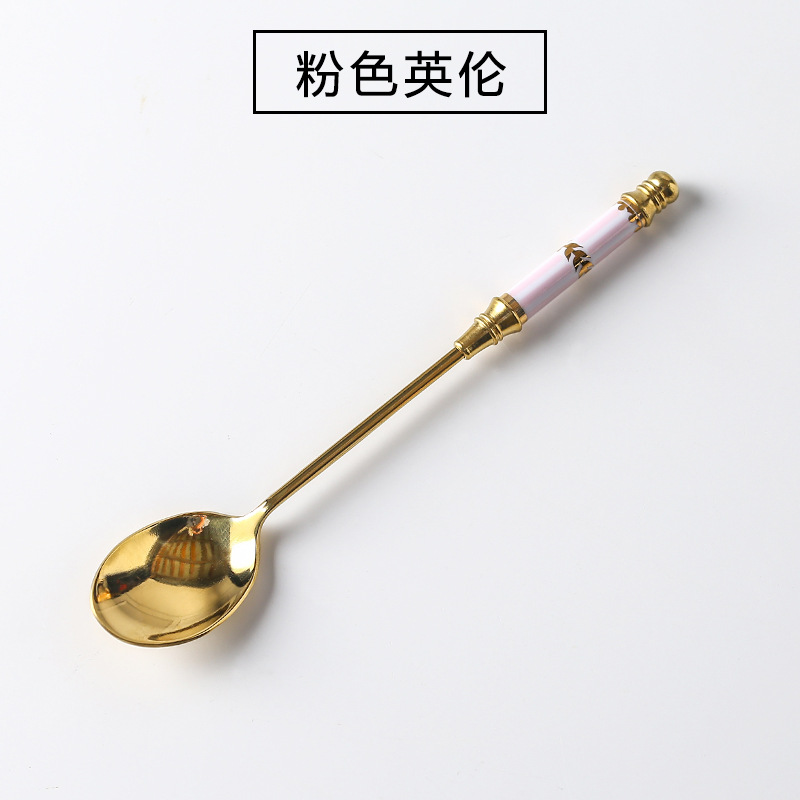 핑크 영어 숟가락