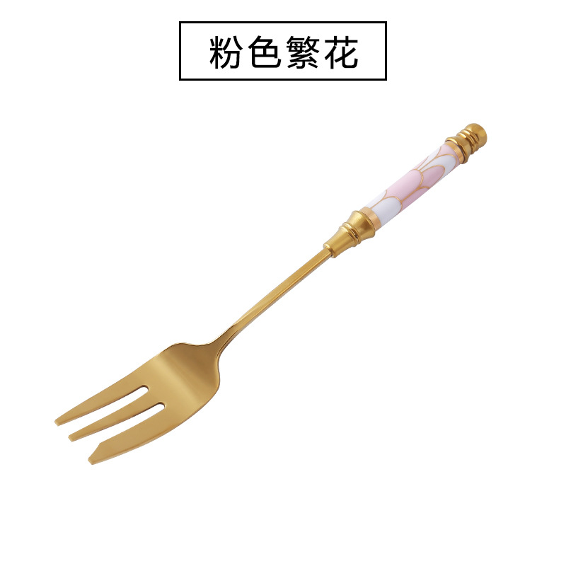 핑크 플라워 포크