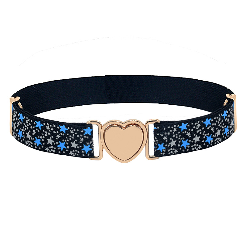 Popular japonés en línea celebridad cinturón para niños niñas decorativas perezoso sin agujeros niña estudiantes de primaria suelta cintura simple pequeña