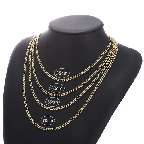 Amazon AliExpress Best Selling Men's Personality Fashion Gold Necklace, Simple Chain Versatile Necklace Accessory