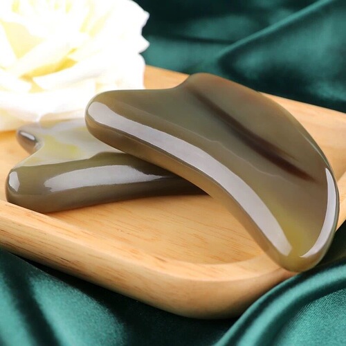 Natural yak horn scraping board facial scraping sheet thickened horn scraping sheet