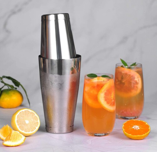 Manufacturer's Sale Stainless Steel Cocktail Set Boston Mug Cocktail Glass Two-Piece Cocktail Cup Shaker
