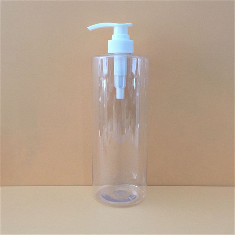 1000ml圆柱透明PET塑料瓶泵头瓶按压瓶消毒液瓶沐浴露瓶洗手液瓶