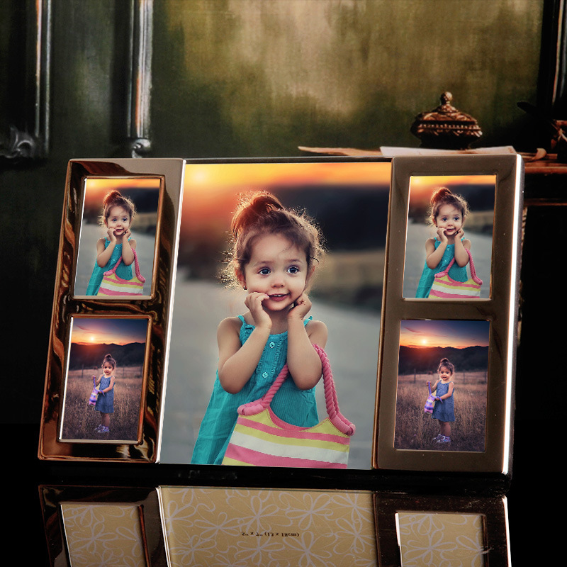 Wholesale Photo Frame Empty Frame Modern Creative Multi-Photo Combination Frame Children's Personalized Headshot Wall Hanging Display Frame