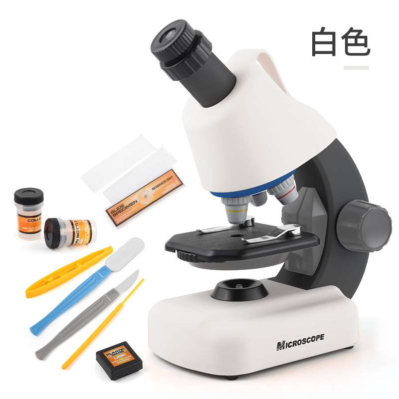 Nuevo portátil de juguete para niños microscopio HD de alta potencia microscopio Escuela Primaria biología ciencia y educación traje