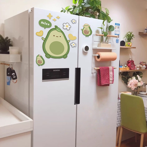 Ins Style Avocado Message Board Home Refrigerator Decoration Fruit Erasable Fridge Magnet Personalized Creative Magnetic Sticker