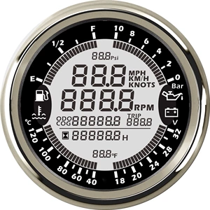 85mm Altı-bir-də Çoxfunksiyalı Ölçən: Yağ, Su, Gərginlik, Təzyiq, Sürət, Saat, GPS