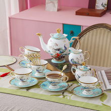 高顏值英式下午茶具輕奢陶瓷高檔歐式小奢華精致骨瓷咖啡杯碟套裝