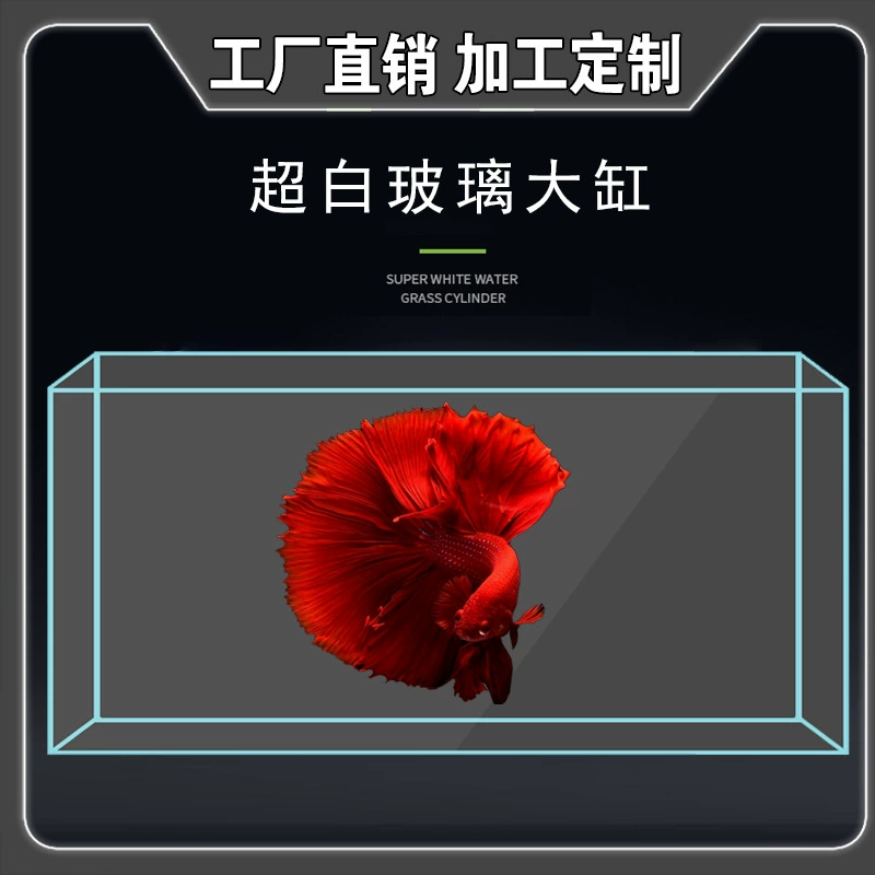 Супер белый стеклянный резервуар Офисный бытовой экологический пейзаж Аквариум Гостиная Стеклянный аквариум Стеклянный резервуар