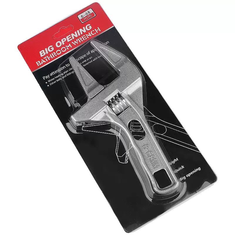 卫浴扳手工具多功能短柄大开口维修板子下水器管道空调活口扳手