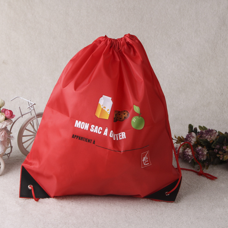 210D涤纶广告束口袋定 做 创意彩色拉绳背包袋 批发可印LOGO