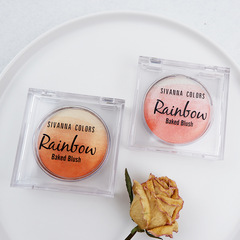 思薇娜SIVANNA COLORS腮紅高光一體盤橘粉色自然珠光 官方旗艦店