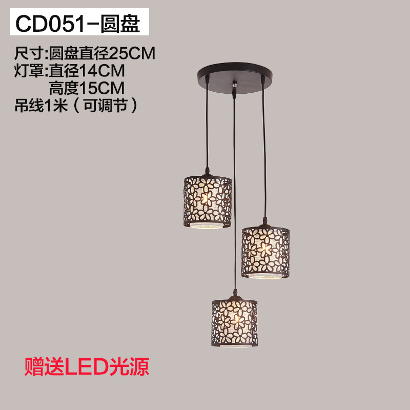 Araña de comedor, barra de bar simple moderna de tres cabezas, mesa de comedor creativa, dormitorio, personalidad, sala de estar, comedor, iluminación nórdica atmosférica