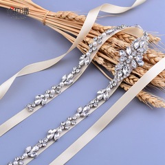 優拉潘 新娘水鑽腰帶裝飾簡約百搭 鑲鑽婚禮禮服腰飾批發 S09