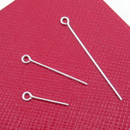 s925 sterling silver 9-character needle bead needle diy handmade beading accessories ball head needle jewelry plain silver nine-character needle