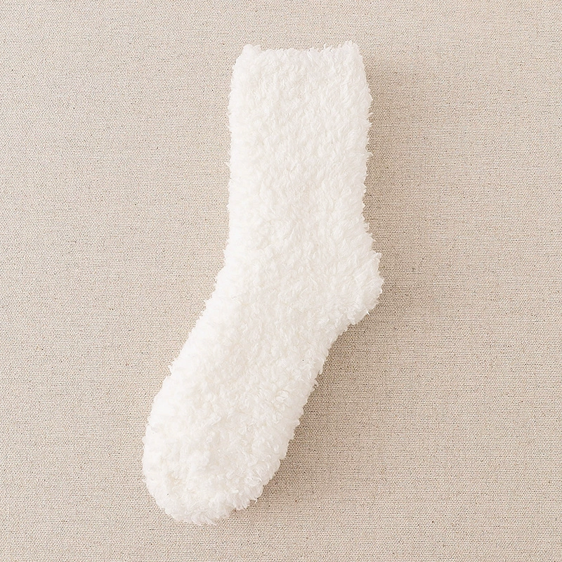dtmuu/ Velvet Knee Socks – тёплые зимние флисовые носки, One Size 35-39, Розовый, Белый, Синий, Хаки, Светло-серый